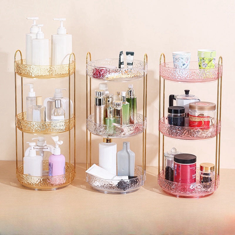 Luxury Skincare Aesthetic - 軽量化粧品収納ボックス、ドレッシングテーブル、多層回転ラック、香水およびスキンケア製品、バスルーム、高級品