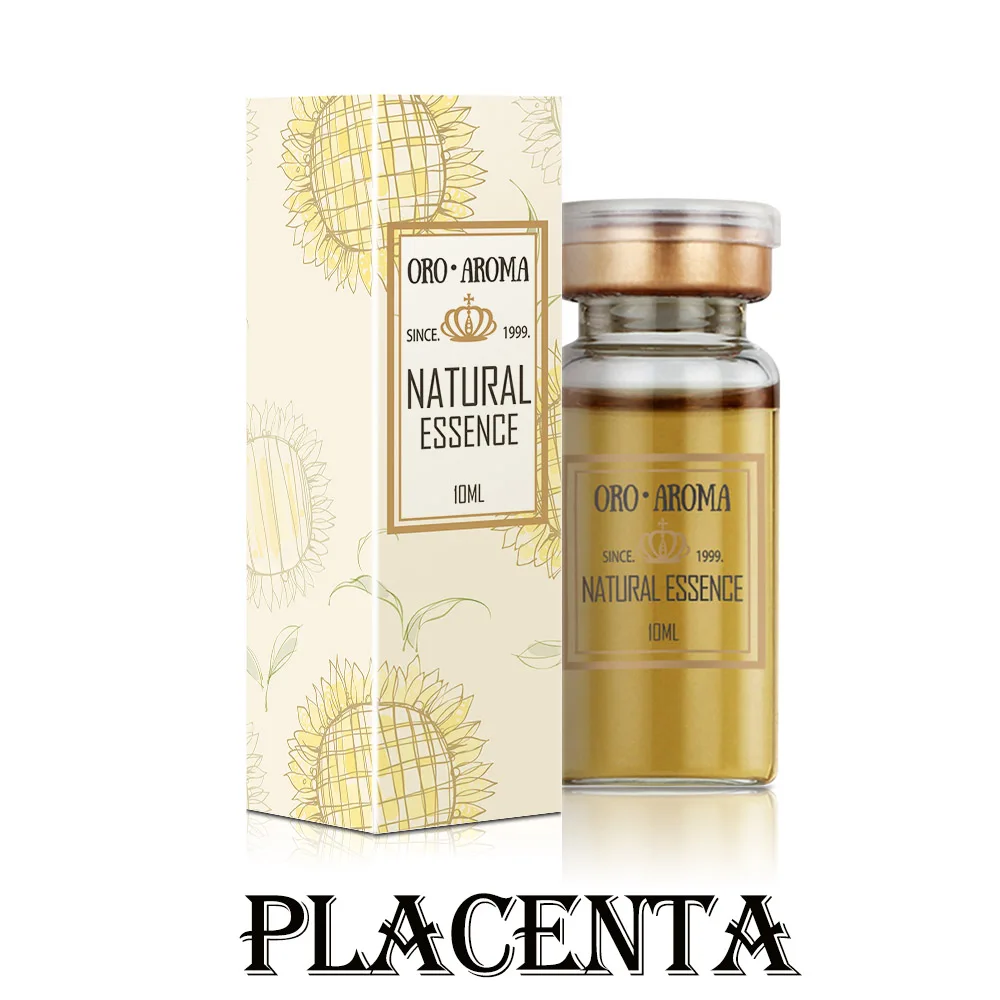 Placenta Extract Serum - オロアロマ-保湿クリーム,藻類抽出物,抗老化,光沢のある植物エッセンス血清