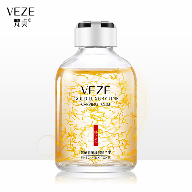 Luxury Skincare Toner - 24 18k ゴールド高級ライン彫刻トナー保湿エッセンス血清液孔顔トニックアンチエイジング美白スキンケア