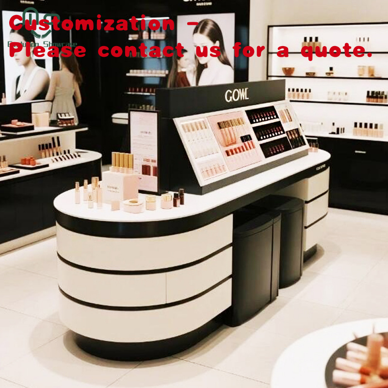 Luxury Skincare Shop - カスタムモダンラグジュアリー3Dデザイン化粧品店什器メイクアップショーケースアクリルディスプレイショッピングモールスキンケアストア