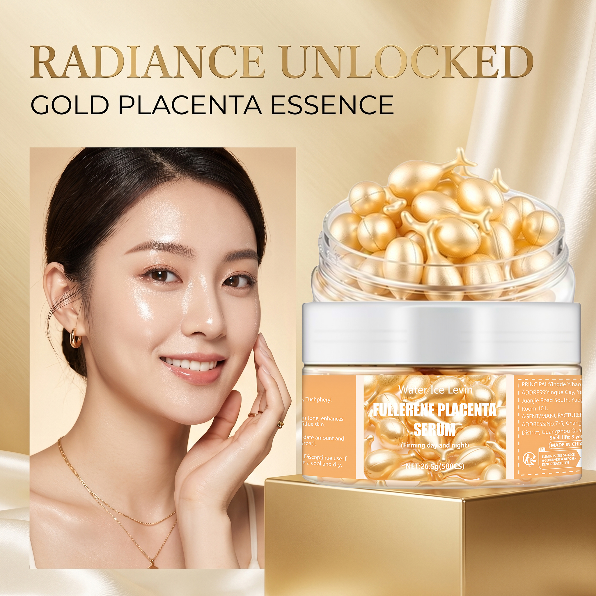 Placenta Extract Serum - フラーレンプラセンタエキス配合 フェイシャルエッセンス 保湿・ハリ・美白・アンチエイジング デイリースキンケアリキッド