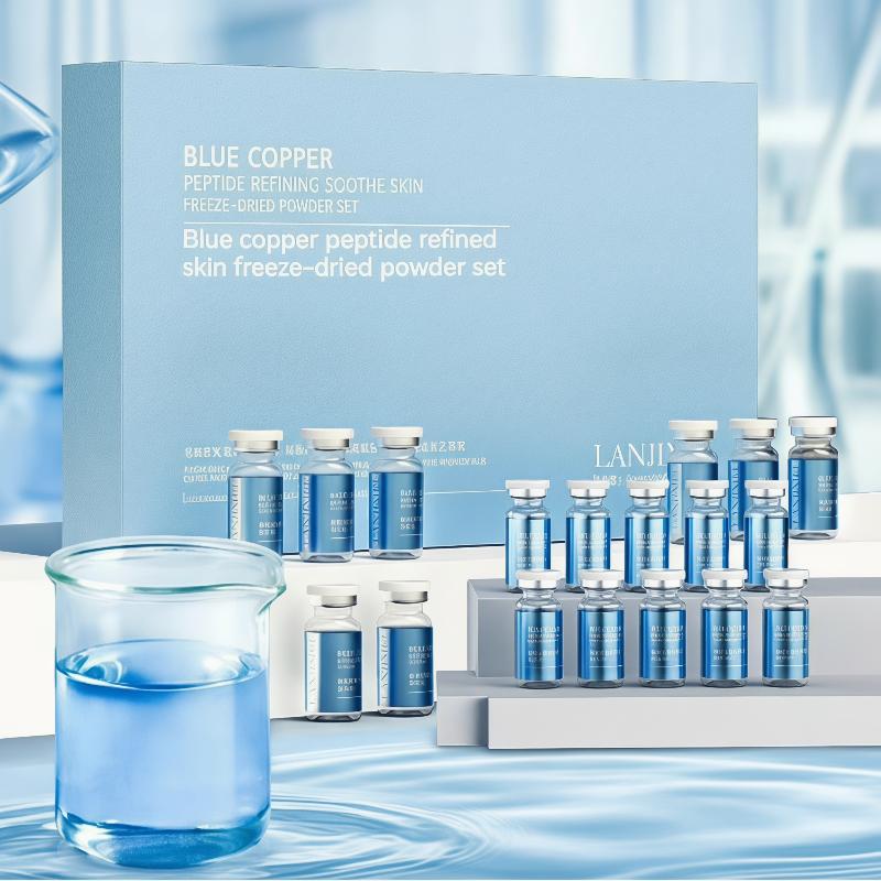 Oligopeptide Wrinkle - 20 個オリゴペプチド抗しわエッセンスブルーカッパーペプチドフリーズドライパウダーセット毛穴縮小トリートメントスキンケアセラム