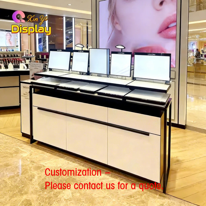 Luxury Skincare Shop - カスタム高級スキンケア陳列什器 MDF LED化粧品高級ショッピングモール向け-耐久性のあるカスタマイズ可能な高品質