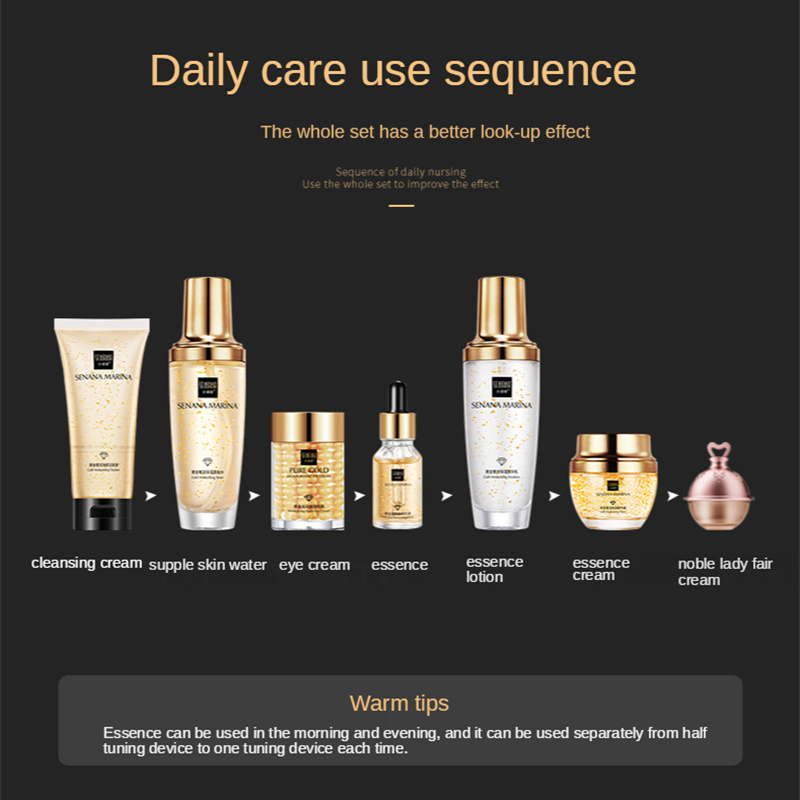 女性 24 18K ゴールドスキンケアセット 9 個ボックス - Luxury Skincare Toner のレビューと価格