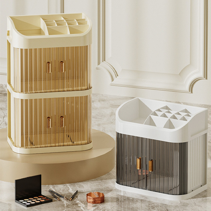 化粧品収納ボックス、デスクトップメイクアップオーガナイザー、 - Luxury Skincare Aesthetic のレビューと価格