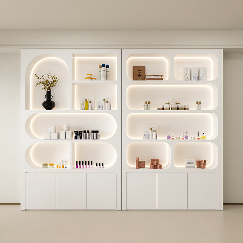 高級ディスプレイキャビネットスキンケア化粧品収納ラック美容院 - Luxury Skincare Shop のレビューと価格
