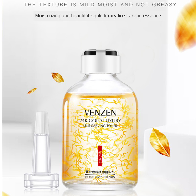 24 18k ゴールド高級ライン彫刻トナー保湿エッセンス血清 - Luxury Skincare Toner のレビューと価格